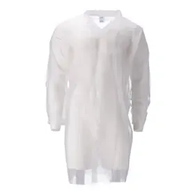 Bezoekersjas Non Woven 30gr XXL met Klittenband – Wit – CMT CMT Bezoekersjas PP Non Woven 30gr met Klittenband Wit Maat XXL -Horecavoordeel.com-