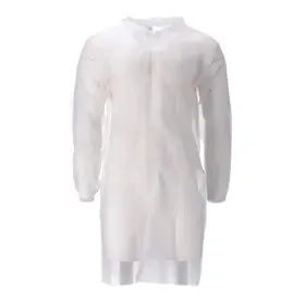 Bezoekersjas Non Woven met Drukknopen – 30gr – XL – Wit – CMT CMT Bezoekersjas PP Non Woven met Drukknopen 30gr Wit Maat XL -Horecavoordeel.com-