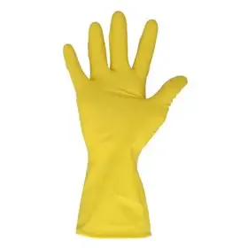 Latex handschoenen – Poederhoudend – Maat S – Geel - CMT CMT Huidhoudhandschoenen Voedselveilig Geel Maat S -Horecavoordeel.com-