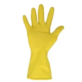 Latex handschoenen – Poederhoudend – Maat L – Geel - CMT CMT Huidhoudhandschoenen Voedselveilig Geel Maat L -Horecavoordeel.com-