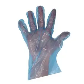 PE handschoenen – Poedervrij – Maat One size – Blauw - CMT CMT Handschoenen Geruwd PE 25my One size -Horecavoordeel.com-