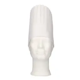 Chef's Hat Monarch – Non-Woven Viscose – 20cm – White – CMT CMT Chef's Hat Monarch Non Woven Viscose with Crown 20cm -Horecavoordeel.com-