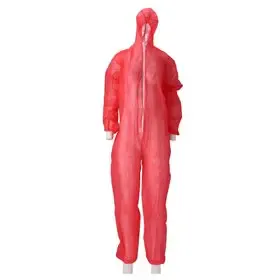 Coverall Ritssluiting – PP Non Woven – Maat M – Rood – CMT CMT Coverall PP Non Woven met Ritssluiting Rood Maat M -Horecavoordeel.com-