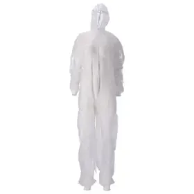Lightweight PP Non-Woven Coverall – XXXL – White – CMT CMT Coverall PP Non Woven Lightweight with Zipper White Size XXXL -Horecavoordeel.com-