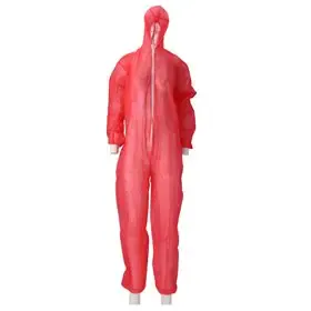 Zippered Coverall – PP Non-Woven – XXXL – Red – CMT CMT Coverall PP Non Woven with Zipper Red Size XXXL -Horecavoordeel.com-