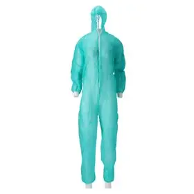 Zippered Coverall – PP Non-Woven – XXL – Green – CMT CMT Coverall PP Non Woven with Zipper Green Size XXL -Horecavoordeel.com-