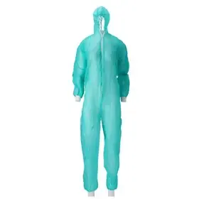 Coverall Ritssluiting – PP Non Woven – Maat L – Groen – CMT CMT Coverall PP Non Woven met Ritssluiting Groen Maat L -Horecavoordeel.com-