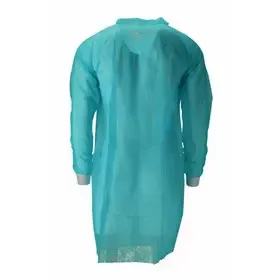 Bezoekersjas Non Woven met Drukknopen – Maat L – Groen – CMT CMT Bezoekersjas PP Non Woven met Drukknopen Groen Maat L
