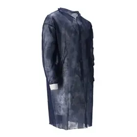 Bezoekersjas – Non Woven PP – XL – Blauw met Drukknopen – CMT CMT Bezoekersjas PP Non Woven Lichtgewicht met Drukknopen Blauw Maat XL