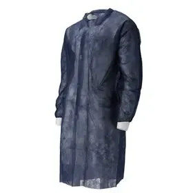 Visitor Jacket Non-Woven – Lightweight – Size L – Blue – CMT CMT Visitor Jacket PP Non Woven Lightweight with Press Buttons Blue Size L