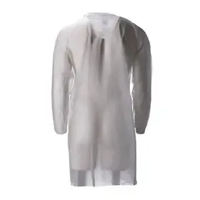 Bezoekersjas Non Woven met Drukknopen – 30gr – XXL – Wit – CMT CMT Bezoekersjas PP Non Woven met Drukknopen 30gr Wit Maat XXL