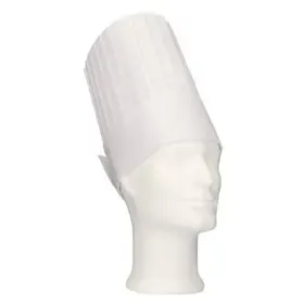 Chef's Hat Monarch – Non-Woven Viscose – 25cm – White – CMT CMT Chef's Hat Monarch Non Woven Viscose with Crown 25cm