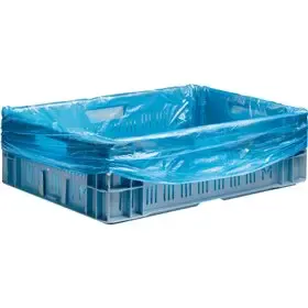 CMT Scratch-Resistant Bags on Block, HDPE 20 Micron, Blue, Size 68/2x17x63cm CMT Crate Bags HDPE 20my Blue Size 68/2x17x63cm