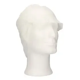 Snood Cap with Visor - Non-Woven PP - Size L - White - CMT CMT Cap With Peak - Snood Cap PP Non Woven White Size L