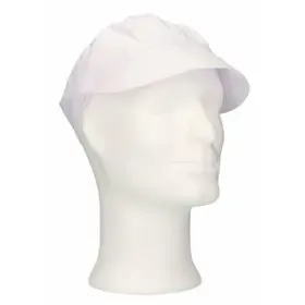 CMT Pet met Klep en Haaropvang Polyester Katoen Kroon Wit Maat XL
