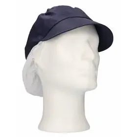 Cap with Visor and Hair Collection – Dark Blue – XL – CMT CMT Cap with Flap and Hair Catcher Dark Blue Size XL