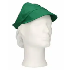 Cap with Visor and Hair Collection – Polyester Cotton – Size L – Green – CMT CMT Peaked Cap and Hair Catcher Polyester Cotton Green Size L
