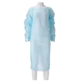 Long Sleeve Brushed CPE Apron – 115x CMT Apron Roughened CPE Long Sleeve with Thumb Grip 30my Blue 115x105-190cm