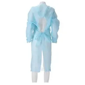 Long Sleeve Brushed CPE Apron – 115x190cm 30 Micron – Blue – CMT CMT Apron Roughened CPE Long Sleeve with Thumb Grip 30my Blue 115x190cm