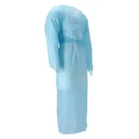 Long Sleeve Brushed CPE Apron – 140x120-190cm – Blue – CMT CMT Apron Roughened CPE Long Sleeve with Thumb Grip 30my Blue 140x120-190cm
