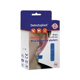 Elastische Detecteerbare Pleister – Blauw – 9 x 38mm – 50 stuks Dispenser Detectaplast Elastische Detecteerbare Piercingpleister Blauw 9 x 38mm 50 stuks Dispenser -Horecavoordeel.com-