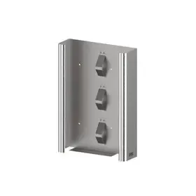 Swoosh Glove Wall Mount Trio - Stainless Steel - 8.6x20.8x38.7cm - CMT CMT Open Dispenser Stainless Steel for Gloves -Horecavoordeel.com-