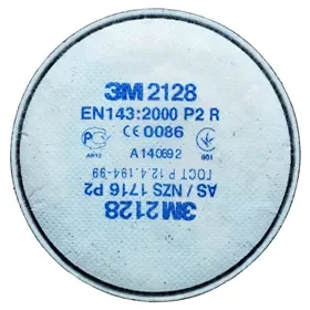3M 2128 P2 Bayonet Filter - For 6000/7000 Series Masks 3M 2128 P2 Filter Bajonet - Voor 6000/7000 Maskers