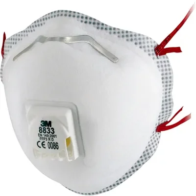 3M 8833 FFP3 Stofmasker met Ventiel - Cupvorm