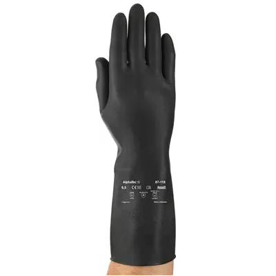 Ansell AlphaTec 87-118 Chemische Handschoenen - Soepel & Flockgevoerd, Maat 8.5