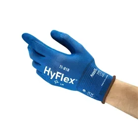 Ansell HyFlex 11-818 Ultralichte Montagehandschoen Nitril Schuim Blauw - Maat 6 Ansell HyFlex 11-818 Ultralichte Montagehandschoen Nitril Schuim Blauw - Maat 6