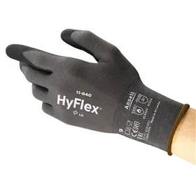 Ansell HyFlex 11-840 All-Purpose Work Gloves, Nitrile Foam, Black/Gray - Size 10 Ansell HyFlex 11-840 Allround Werkhandschoen Nitril Schuim Zwart/Grijs - Maat 10