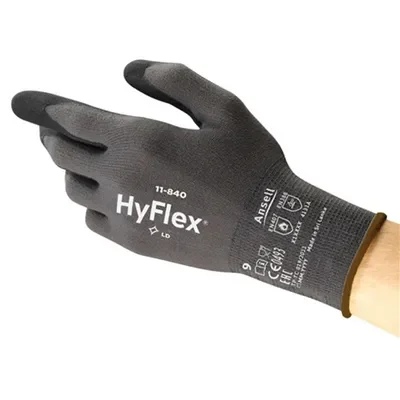 Ansell HyFlex 11-840 Allround Werkhandschoen Nitril Schuim Zwart/Grijs - Maat 10