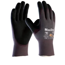 ATG MaxiDry 56-424 Purple Work Gloves - Oil Resistant & Non-Slip Grip, Size 10 ATG MaxiDry 56-424 Werkhandschoenen Paars - Oliebestendig & Antislip Grip, Maat 10