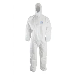ChemDefend 100 Witte Wegwerpoverall Type 5/6 - Ademend SMMS - Maat XL