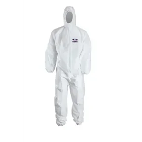 ChemDefend 250 White Disposable Coverall Type 5/6 - Chemical Resistant & Antistatic - Size S ChemDefend 250 Witte Wegwerpoverall Type 5/6 - Chemisch Bestendig & Antistatisch - Maat S