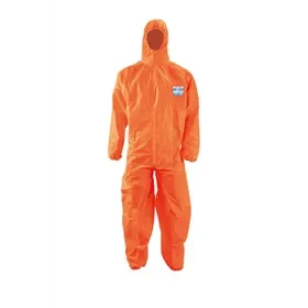 ChemDefend 410 Type 3/4 Coverall XXL - Chemical Protection Suit with Dual Zipper and Thumb Loops ChemDefend 410 Type 3/4 Overall XXL - Chemisch Beschermpak met Dubbele Rits en Duimlussen