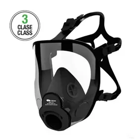 Climax 741 Full Face Mask - Thermoplastic Elastomer, Class 3, 5-Point Harness Climax 741 Volgelaatsmasker - Thermoplastisch Elastomeer, Klasse 3, 5-Punts Harnas