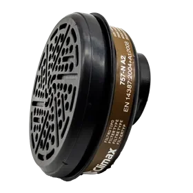 Climax Filter 757-N A2 - For Organic Vapor (Compatible with Masks 757, 800 & 732-N) Climax Filter 757-N A2 - Voor Organische Damp (Maskers 757, 800 & 732-N Compatibel)