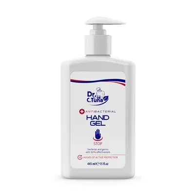 Dr. Tuna Antibacteriële Handgel 70% Alcohol – Pompflacon 445 ml