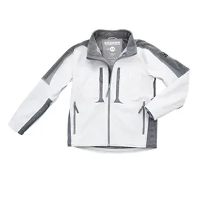 Excess Active PRO Jacket 216 White/Gray - Water-Resistant & Windproof with Hood, Size L Excess Active PRO Jack 216 Wit/Grijs – Waterafstotend & Winddicht met Capuchon, Maat L