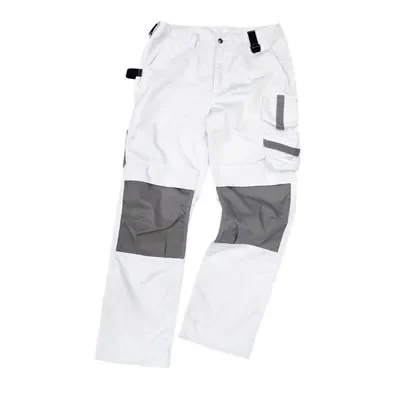 Excess Werkbroek Champ 592 Wit/Grijs – Cordura Kniezakken & Verlengbare Pijpen, Maat 52