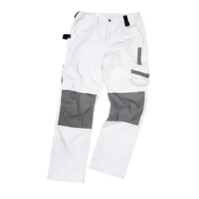 Excess Werkbroek Champ 592 Wit/Grijs – Cordura Kniezakken & Verlengbare Pijpen, Maat 54 Excess Werkbroek Champ 592 Wit/Grijs – Cordura Kniezakken & Verlengbare Pijpen, Maat 54