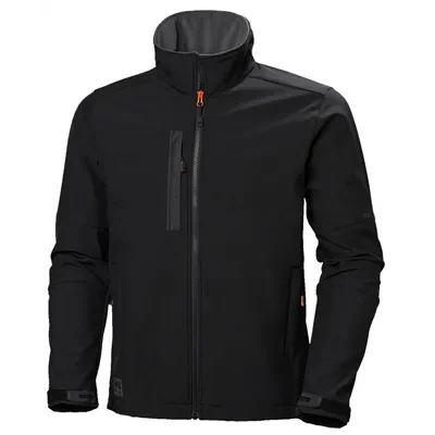 Helly Hansen Kensington Softshell Jas Zwart – Waterafstotend & Fleecekraag, Maat M