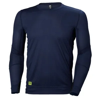 Helly Hansen Lifa Crewneck 75105 Marineblauw - Vochtregulerend & Naadloos Comfort - Maat L