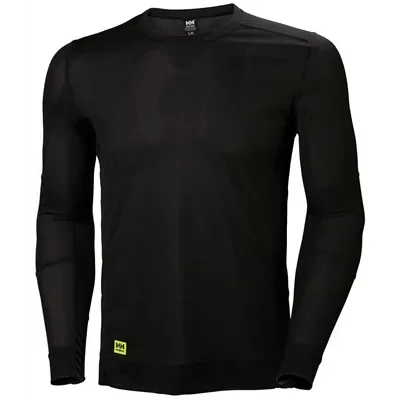 Helly Hansen Lifa Crewneck 75105 Zwart - Vochtregulerend & Naadloos Comfort - Maat M