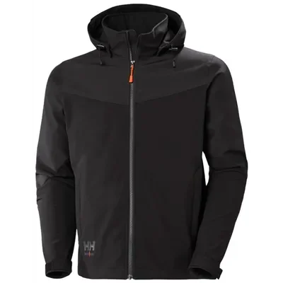 Helly Hansen Oxford Softshell Jas Zwart – Waterafstotend & Comfort Fit, Maat L