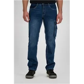 J247 Rhino S20 Blue Work Jeans – Stretch Denim with Side & Ruler Pocket, Size W32 - L34 J247 Werkjeans Rhino S20 Blauw – Stretch Denim met Zij- & Duimstokzak, Maat W32 -L34