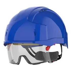 JSP AMB170 EVO VISTAlens Veiligheidshelm Blauw - Geïntegreerde Klasse 1 Veiligheidsbril & Draaiknop JSP AMB170 EVO VISTAlens Veiligheidshelm Blauw - Geïntegreerde Klasse 1 Veiligheidsbril & Draaiknop