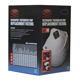 JSP ASG03B FFP3V Filters - 10x Vervangfilters voor Filterspec & Pro JSP ASG03B FFP3V Filters - 10x Vervangfilters voor Filterspec & Pro