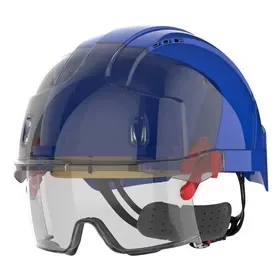 JSP EVO Veiligheidshelm met geïntegreerde VISTAlens bril - blauw/rook JSP EVO Veiligheidshelm met geïntegreerde VISTAlens bril - blauw/rook